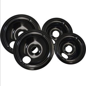 Range Cooktop Porcelain Drip Pans Replacement Set